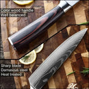 ✨ Conjunto de Facas Damascus Profissional – Chef, Desossa, Santoku e Cutelo com Capa