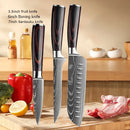 ✨ Conjunto de Facas Damascus Profissional – Chef, Desossa, Santoku e Cutelo com Capa