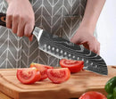 ✨ Conjunto de Facas Damascus Profissional – Chef, Desossa, Santoku e Cutelo com Capa