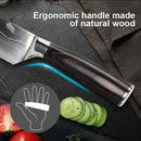 ✨ Conjunto de Facas Damascus Profissional – Chef, Desossa, Santoku e Cutelo com Capa