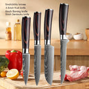 ✨ Conjunto de Facas Damascus Profissional – Chef, Desossa, Santoku e Cutelo com Capa
