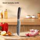 ✨ Conjunto de Facas Damascus Profissional – Chef, Desossa, Santoku e Cutelo com Capa