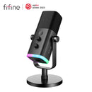 Microfone Fifine XLR AM8 Dinâmico Cardioide cor preto