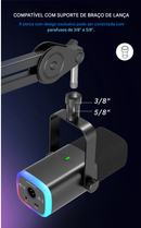 Microfone Fifine XLR AM8 Dinâmico Cardioide cor preto