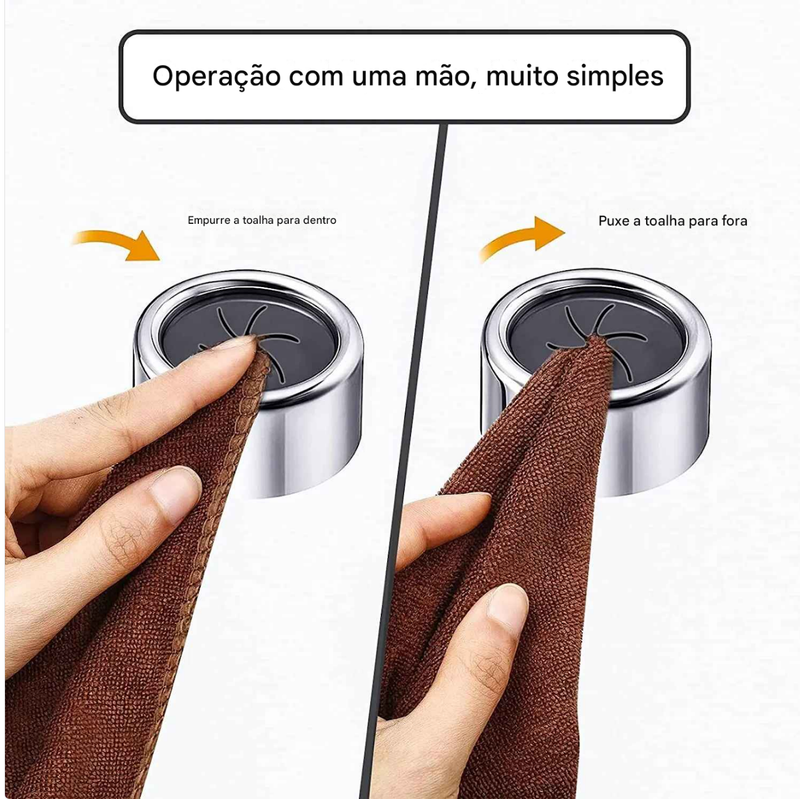 Kit 3 Ganchos Adesivos Multiuso para Panos, Luvas e Toalhas | Fixação Sem Furos – Uso em Cozinha e Banheiro