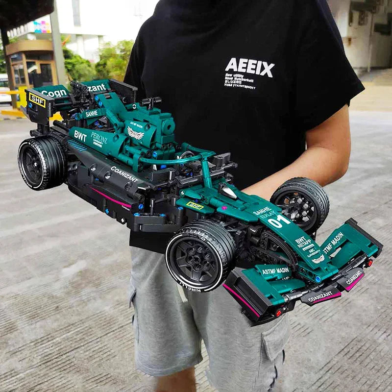 Carro de Corrida F1 Controle Remoto – Blocos de Montar High-Tech Tipo MOC – Modelo Técnico Criativo com Bricks, Presente para Experts
