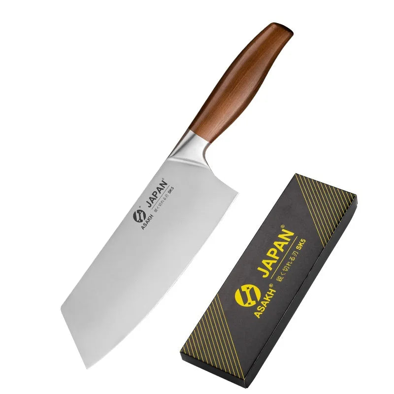 Conjunto de Facas de Chef Japonesas em Aço Inoxidável – Para Carne, Peixe e Vegetais