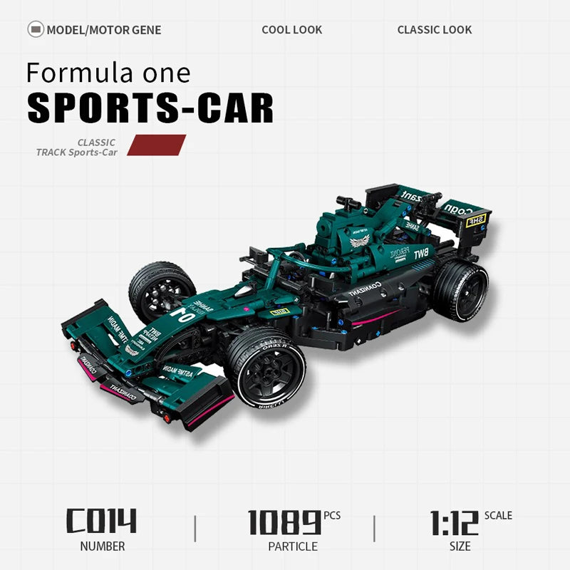 Carro de Corrida F1 Controle Remoto – Blocos de Montar High-Tech Tipo MOC – Modelo Técnico Criativo com Bricks, Presente para Experts