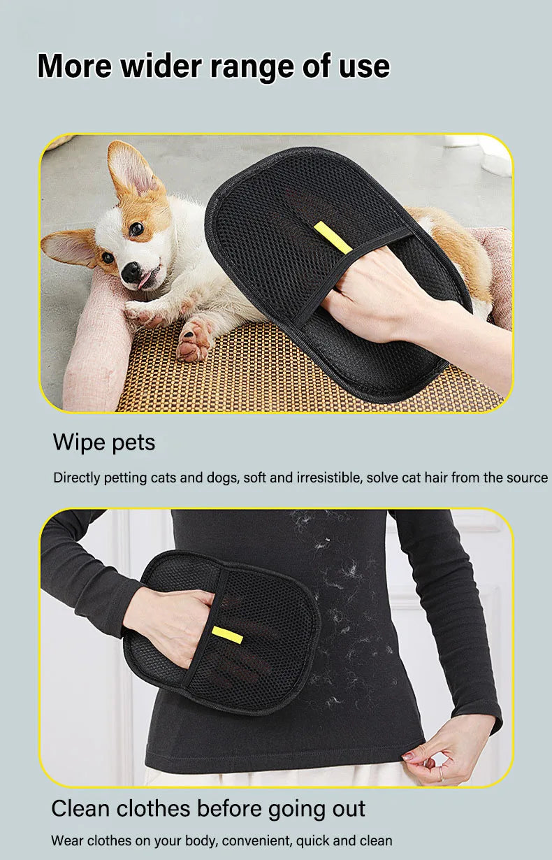 Luvas Removedoras de Pelos – Escova Estática para Cães e Gatos