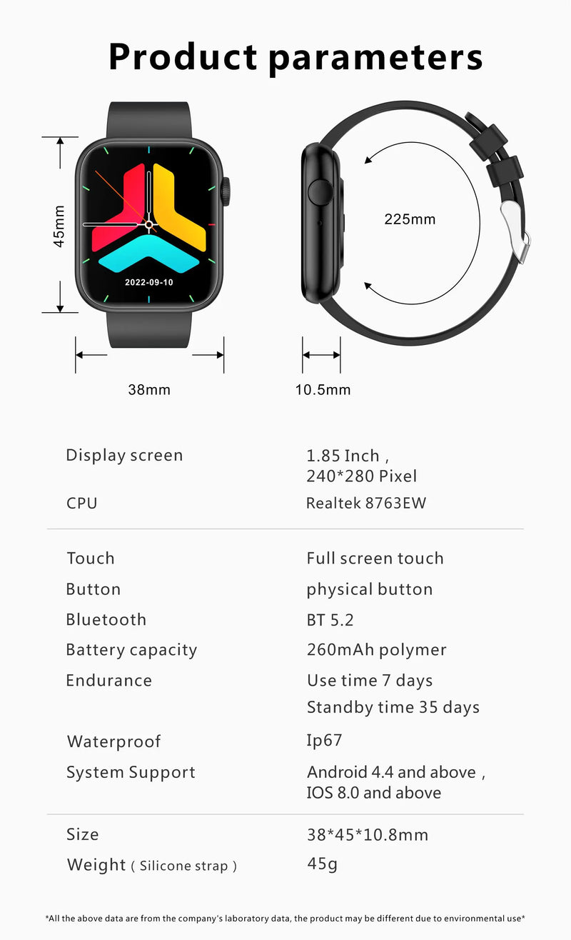 Smartwatch LIGE para Mulheres – Tela Touchscreen Completa, Chamada Bluetooth, À Prova D’Água, Rastreador Fitness Esportivo