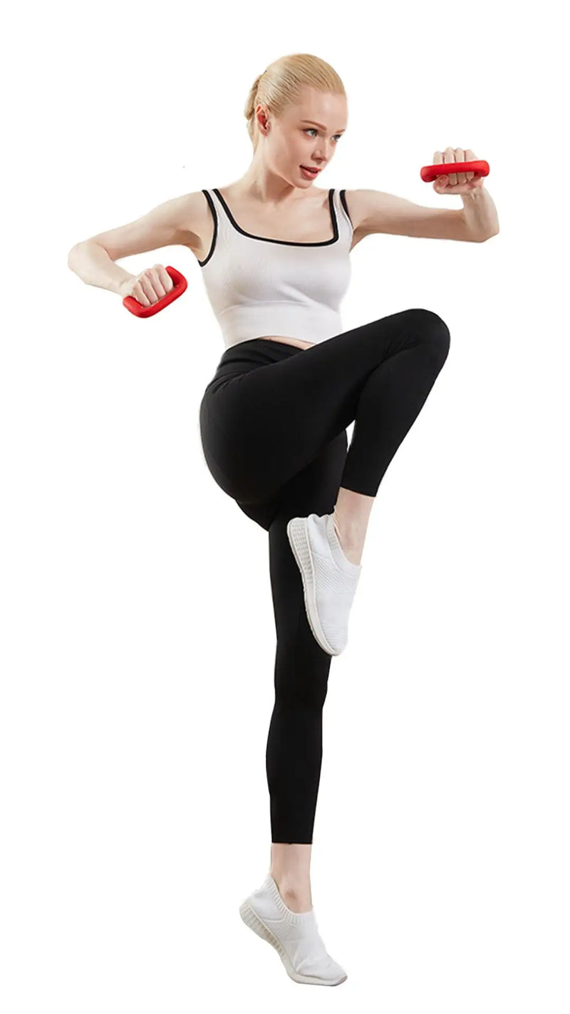 Dumbbell de Boxe 0,5/1/1,5/2kg - Halteres Portáteis D-Shaped para Treino de Pulso, Musculação, Yoga e Fitness