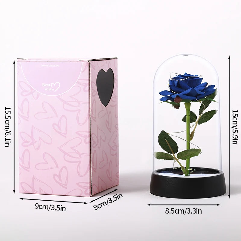 Rosa Encantada - Presente Romântico Inesquecível para o Dia dos Namorados ou Datas Especiais