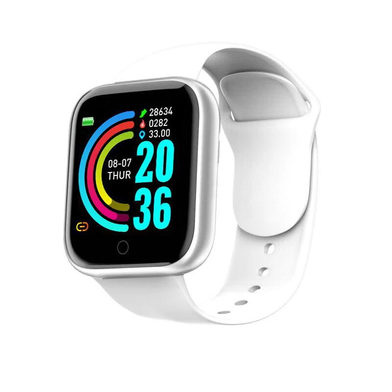 Smartwatch Multifuncional Y68/D20 para Homens e Mulheres – Bluetooth, Música, Monitor de Sono, Rastreador Fitness e Conectividade com Celular