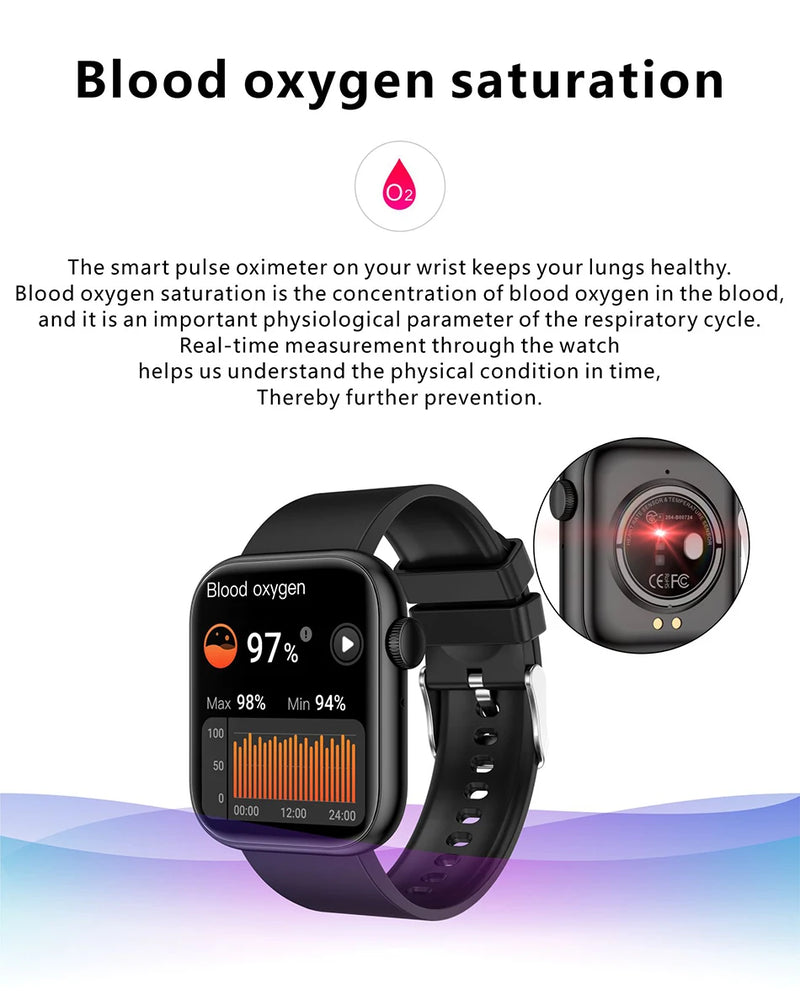 Smartwatch LIGE para Mulheres – Tela Touchscreen Completa, Chamada Bluetooth, À Prova D’Água, Rastreador Fitness Esportivo