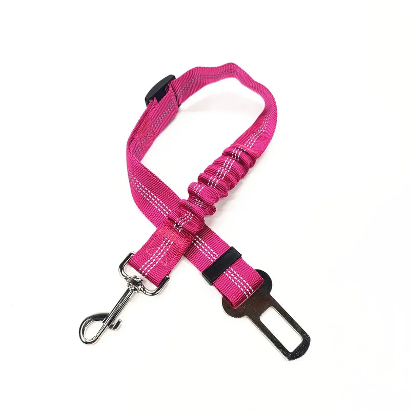 Cinto de Segurança Ajustável para Pets — Guia de Carro para Cães e Gatos com Presilha de Fixação, Seguro e Confortável