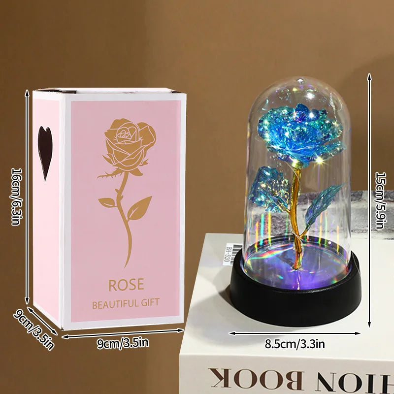 Rosa Encantada - Presente Romântico Inesquecível para o Dia dos Namorados ou Datas Especiais