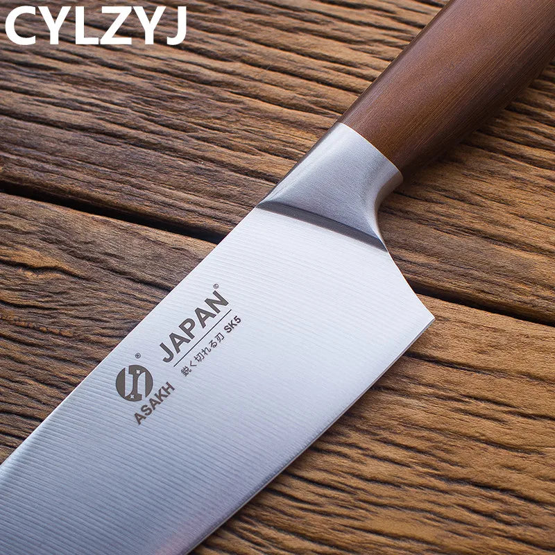 Conjunto de Facas de Chef Japonesas em Aço Inoxidável – Para Carne, Peixe e Vegetais