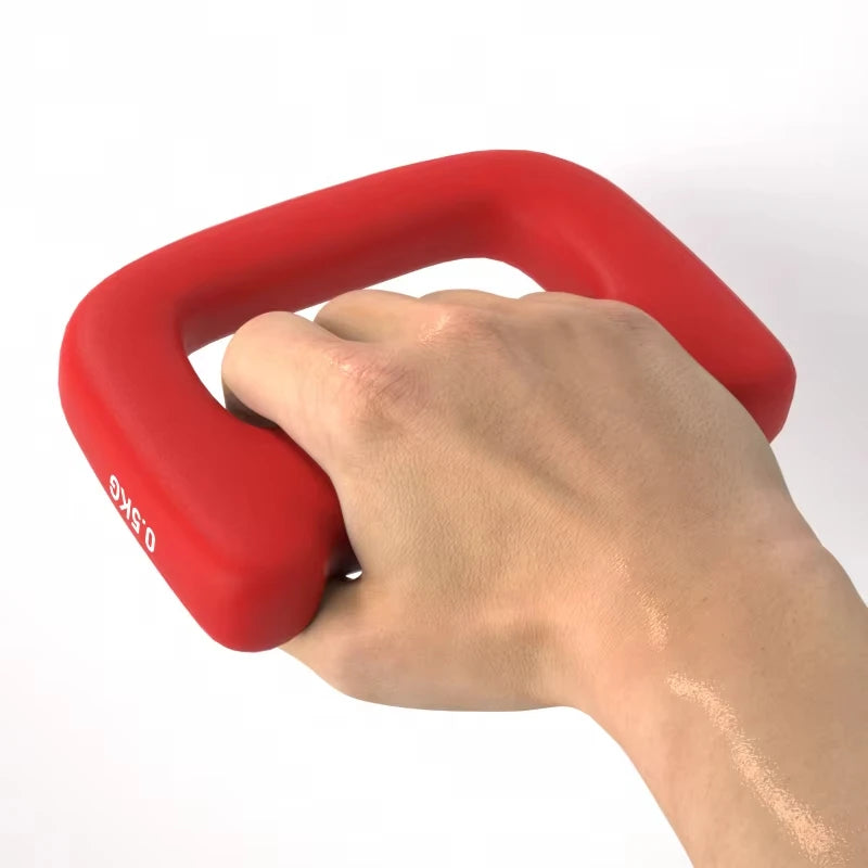 Dumbbell de Boxe 0,5/1/1,5/2kg - Halteres Portáteis D-Shaped para Treino de Pulso, Musculação, Yoga e Fitness