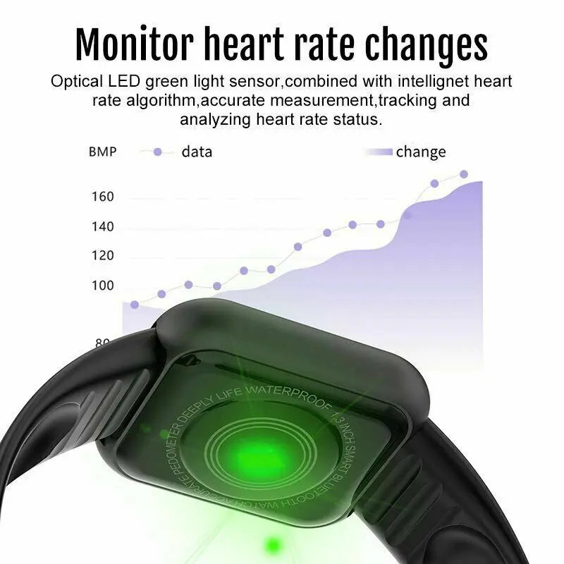 Smartwatch Multifuncional Y68/D20 para Homens e Mulheres – Bluetooth, Música, Monitor de Sono, Rastreador Fitness e Conectividade com Celular