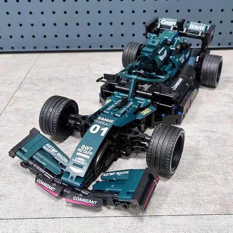 Carro de Corrida F1 Controle Remoto – Blocos de Montar High-Tech Tipo MOC – Modelo Técnico Criativo com Bricks, Presente para Experts