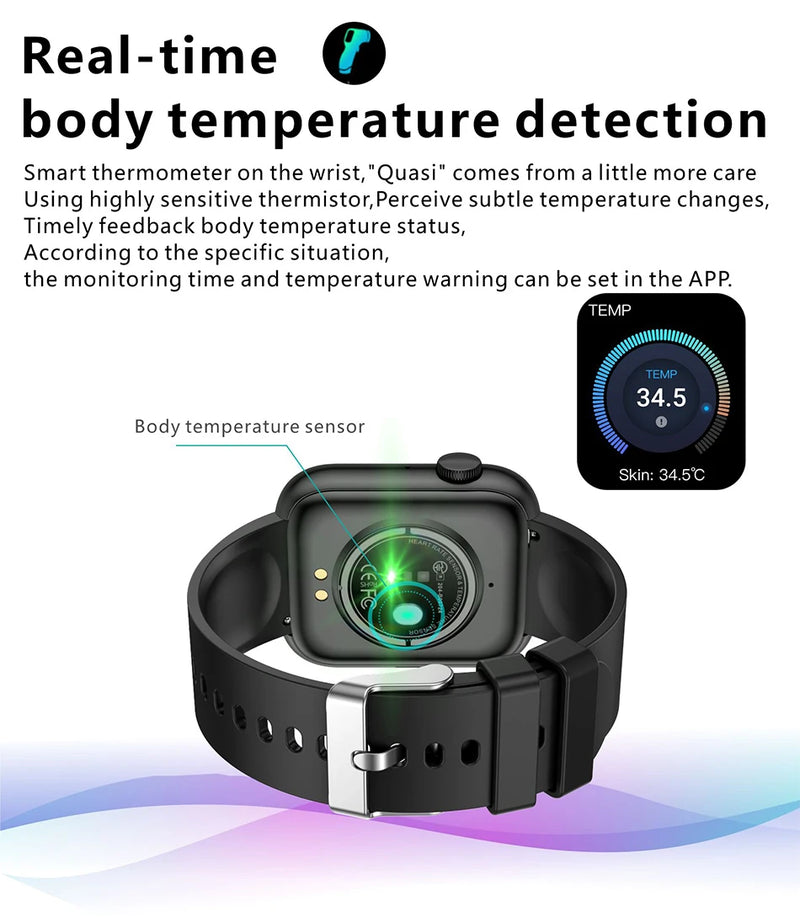 Smartwatch LIGE para Mulheres – Tela Touchscreen Completa, Chamada Bluetooth, À Prova D’Água, Rastreador Fitness Esportivo