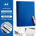 Caderno A4 com Capa Soft PU – Páginas em Branco e Linha Horizontal – Diário para Escritório e Estudo – 100 ou 208 Folhas