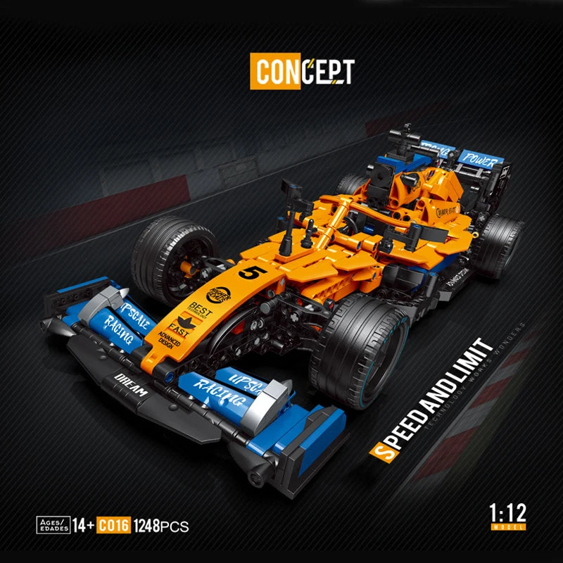 Carro de Corrida F1 Controle Remoto – Blocos de Montar High-Tech Tipo MOC – Modelo Técnico Criativo com Bricks, Presente para Experts