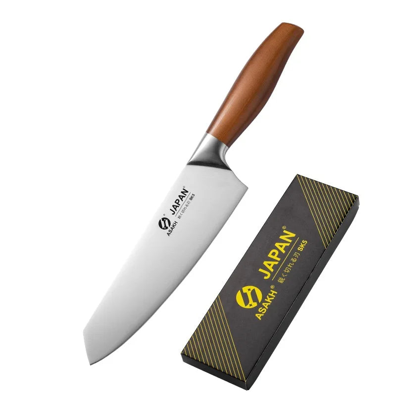 Conjunto de Facas de Chef Japonesas em Aço Inoxidável – Para Carne, Peixe e Vegetais