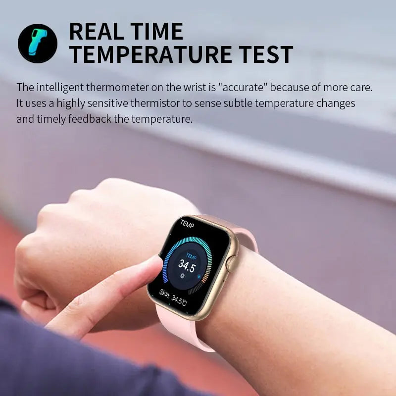 Smartwatch LIGE para Mulheres – Tela Touchscreen Completa, Chamada Bluetooth, À Prova D’Água, Rastreador Fitness Esportivo