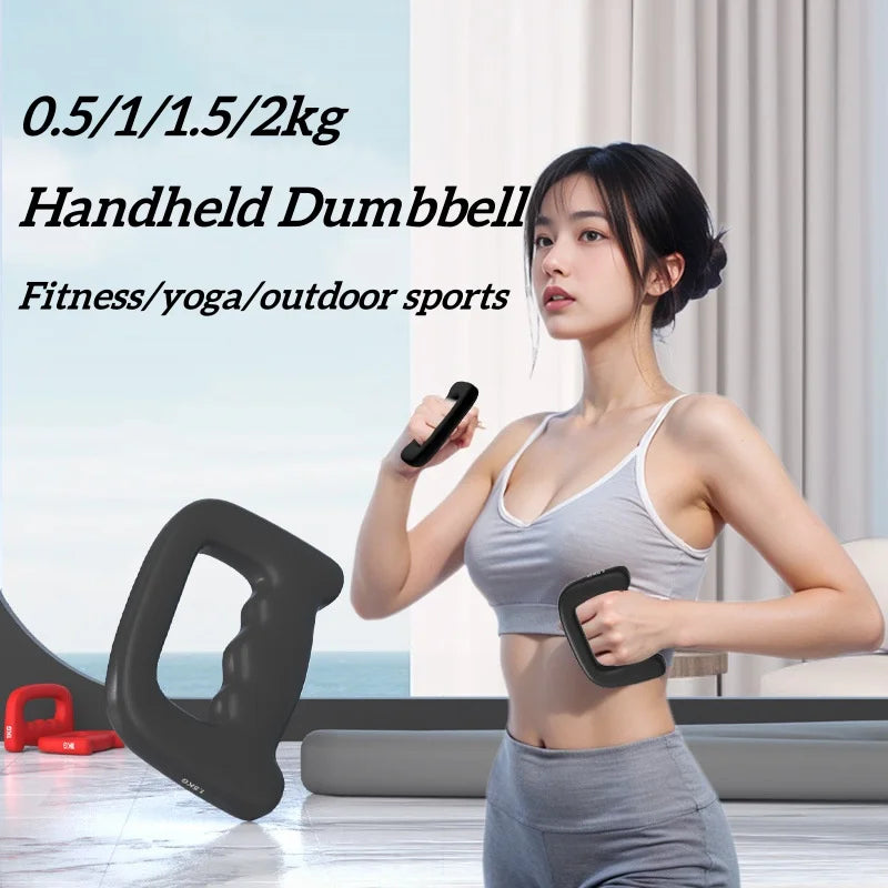 Dumbbell de Boxe 0,5/1/1,5/2kg - Halteres Portáteis D-Shaped para Treino de Pulso, Musculação, Yoga e Fitness