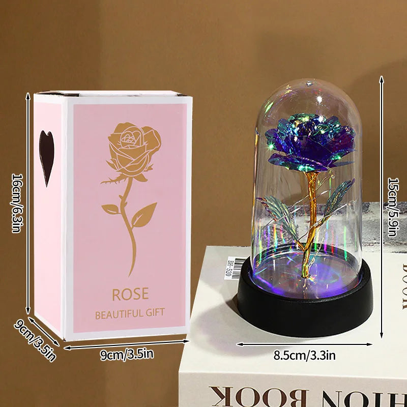 Rosa Encantada - Presente Romântico Inesquecível para o Dia dos Namorados ou Datas Especiais