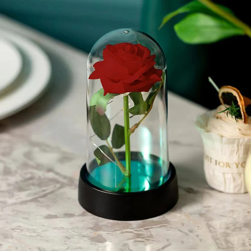 Rosa Encantada - Presente Romântico Inesquecível para o Dia dos Namorados ou Datas Especiais