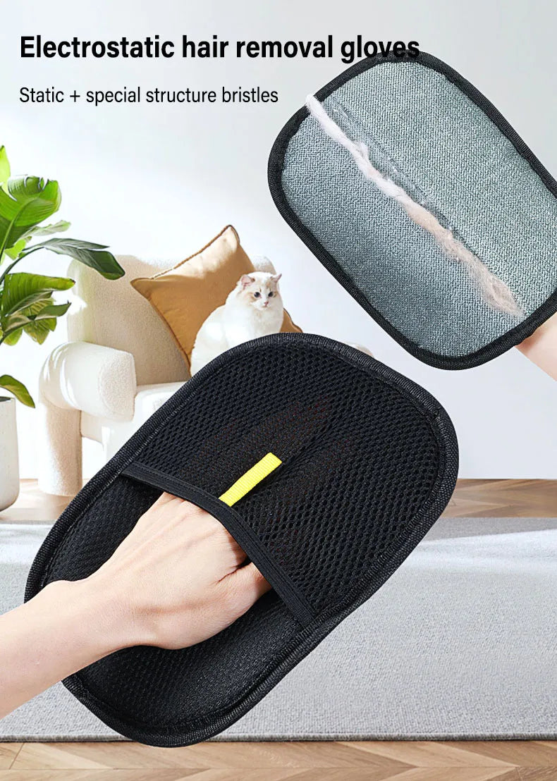 Luvas Removedoras de Pelos – Escova Estática para Cães e Gatos