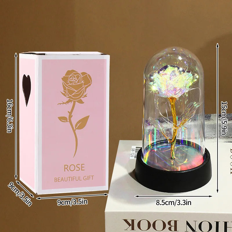 Rosa Encantada - Presente Romântico Inesquecível para o Dia dos Namorados ou Datas Especiais