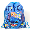 Mochila Saco Disney Stitch – Bolsa Infantil com Cordinha, Estilo Kawaii, Presente para Festa de Aniversário