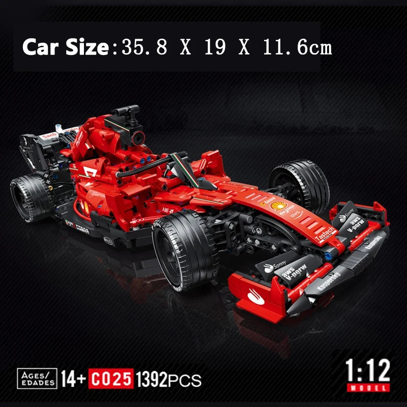 Carro de Corrida F1 Controle Remoto – Blocos de Montar High-Tech Tipo MOC – Modelo Técnico Criativo com Bricks, Presente para Experts
