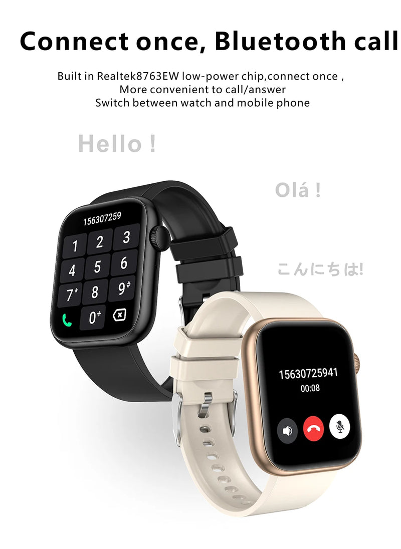 Smartwatch LIGE para Mulheres – Tela Touchscreen Completa, Chamada Bluetooth, À Prova D’Água, Rastreador Fitness Esportivo