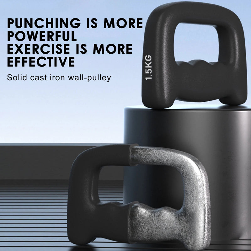 Dumbbell de Boxe 0,5/1/1,5/2kg - Halteres Portáteis D-Shaped para Treino de Pulso, Musculação, Yoga e Fitness