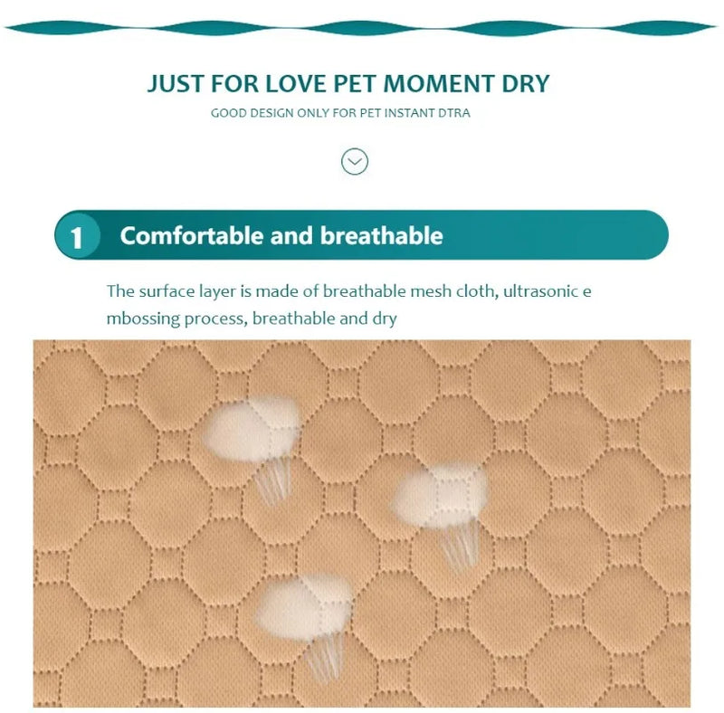 Tapete Absorvente Reutilizável para Pets — Fralda Lavável para Treinamento de Filhotes, Capa de Assento de Carro, Cama ou Tapete Higiênico