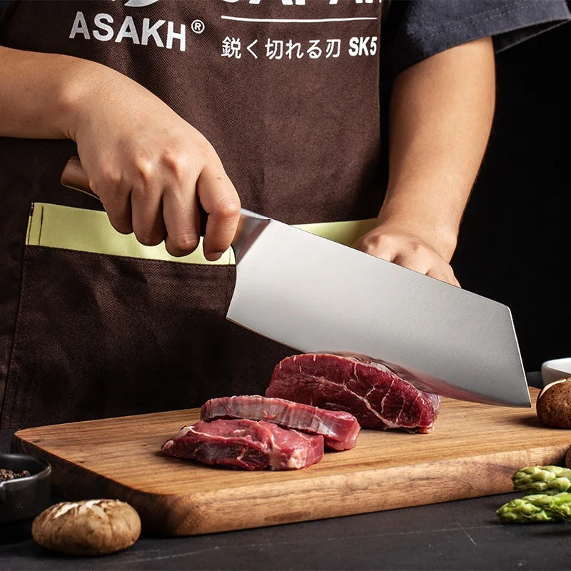 Conjunto de Facas de Chef Japonesas em Aço Inoxidável – Para Carne, Peixe e Vegetais