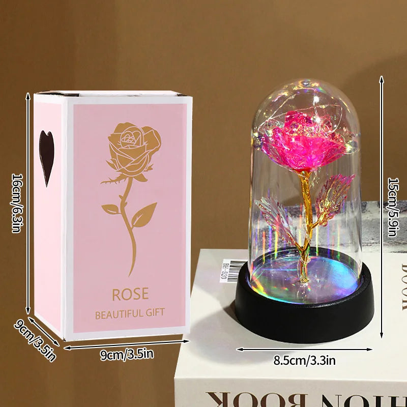 Rosa Encantada - Presente Romântico Inesquecível para o Dia dos Namorados ou Datas Especiais