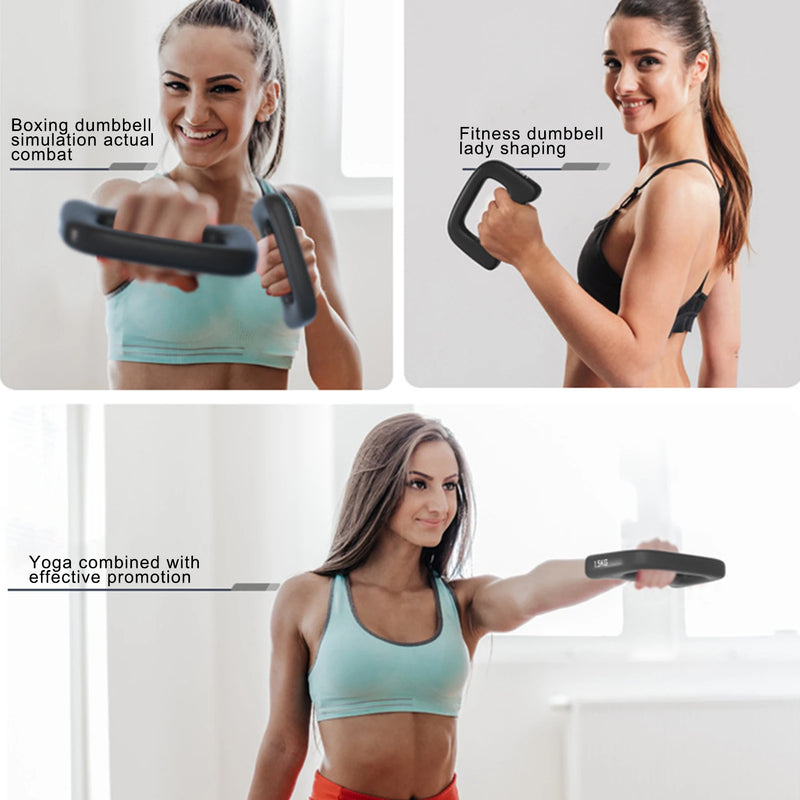 Dumbbell de Boxe 0,5/1/1,5/2kg - Halteres Portáteis D-Shaped para Treino de Pulso, Musculação, Yoga e Fitness