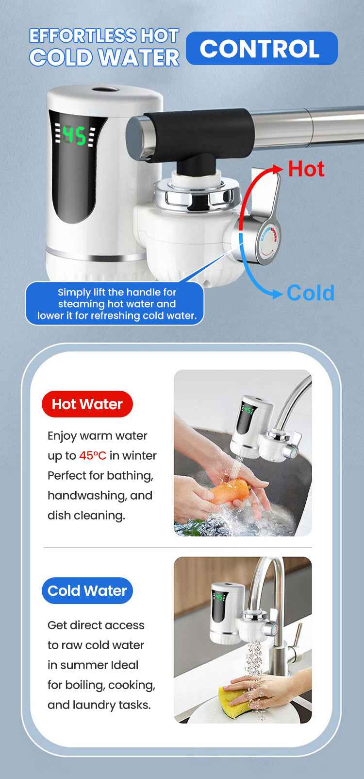 AquaHeat™ - Aquecedor de Água Instantâneo | Sem Reservatório – Prática e Eficiente