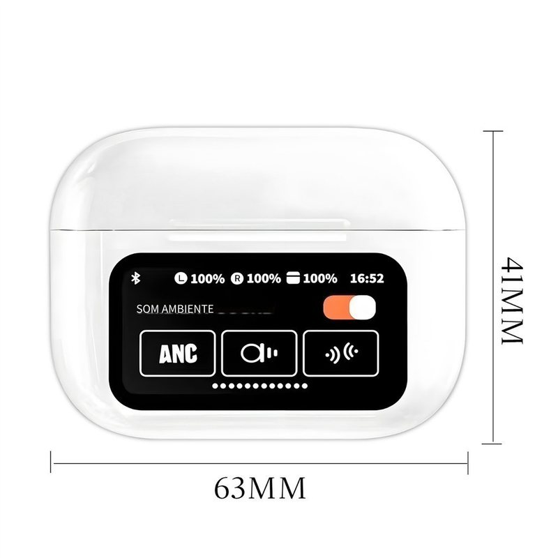 Fone A9 Pro Touch Screen – O Som do Futuro em Suas Mãos! Smurfinity®